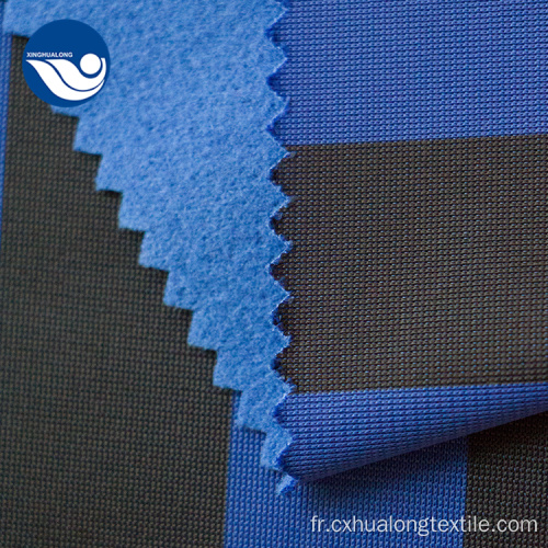 Tissu de doublure à tricoter imprimé à la mode à rayures tissées